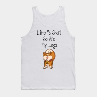 Short Legs Corgi Love Dog Tank Top